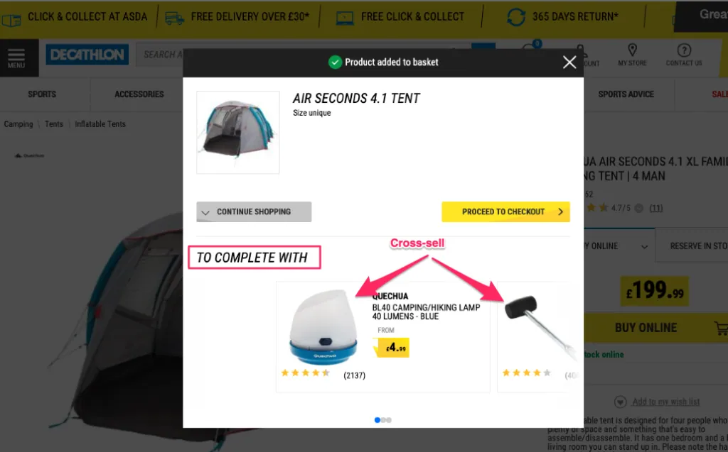 Checkout cross-sell